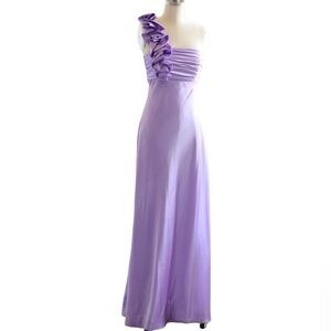 Jessica McClintock for GUNNE SAX one shoulder satin midi dress size 11 Y2K prom